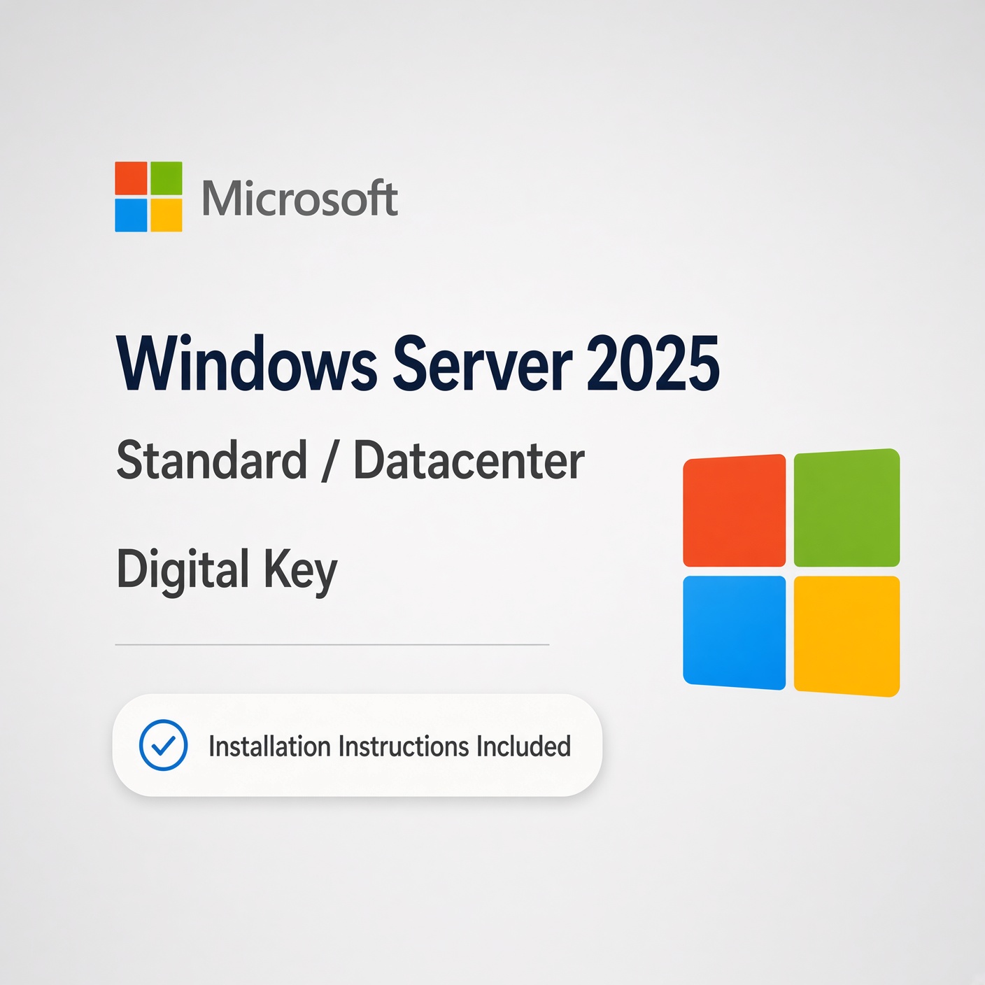 Windows Server 2025 Standard/Data Center Digital Key