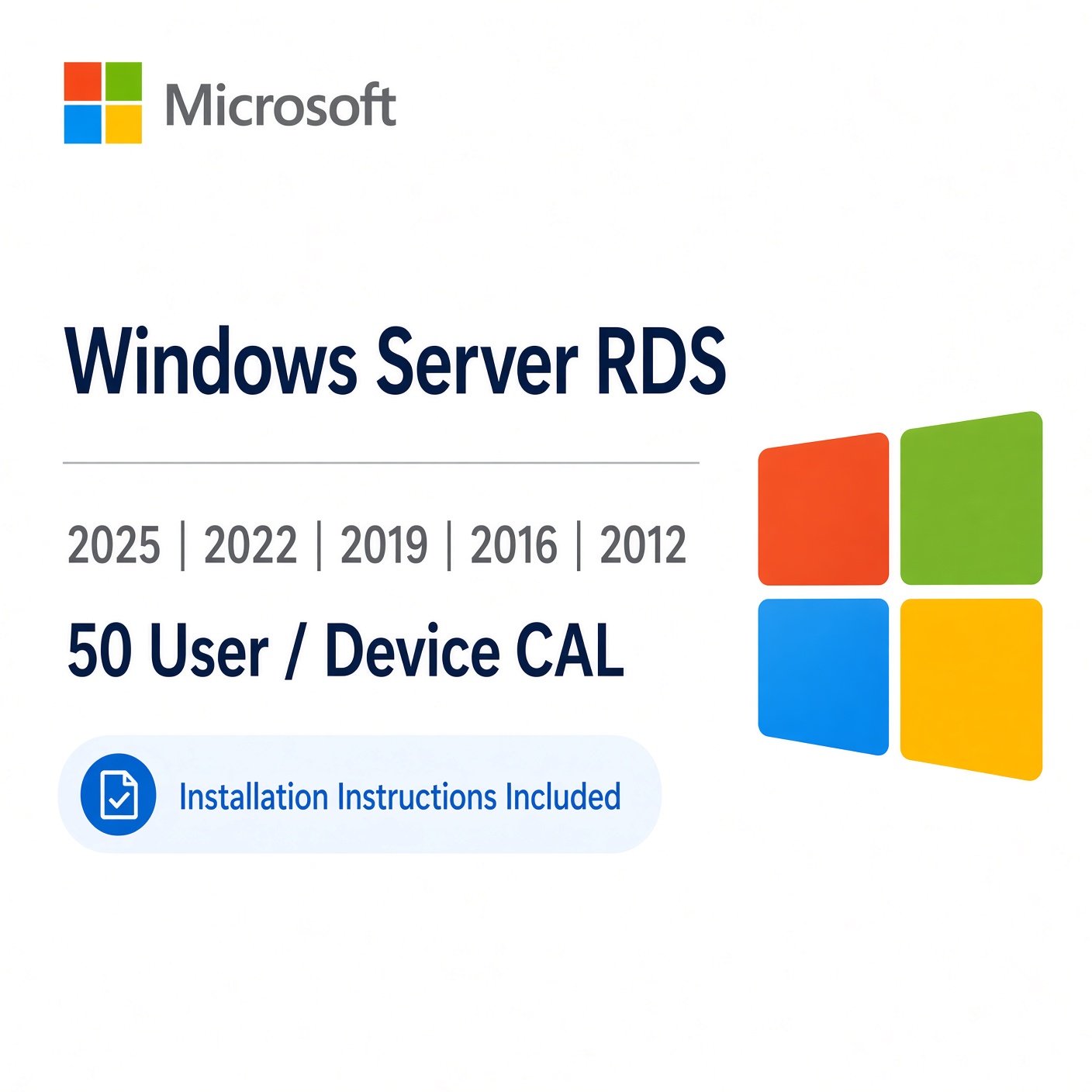 Server 2025|2022|2019|2016|2012 RDS 50 User|Device Cal