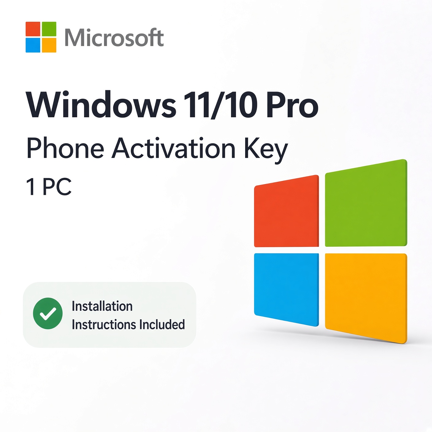 Windows 11 or 10 Pro | Tel Key | 1PC.