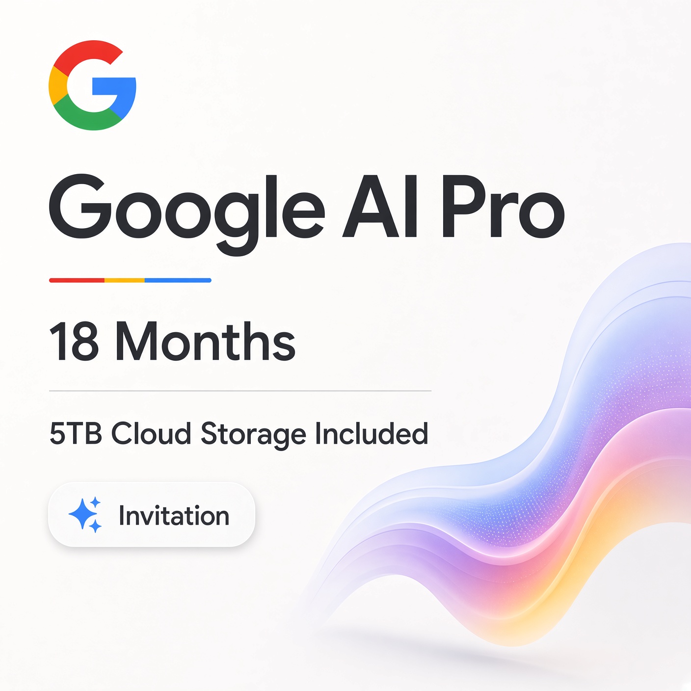 Google AI Pro 5TB | 18 months | Invitation